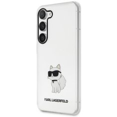 Karl Lagerfeld KLHCS23MHNCHTCT hard silikonové pouzdro Samsung Galaxy S23 PLUS 5G transparent Ikonik Choupette