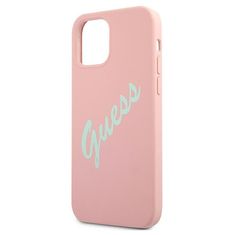 Guess GUHCP12MLSVSPG hard silikonové pouzdro iPhone 12 / 12 Pro 6.1" green-pink Silicone Vintage