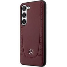 MERCEDES MEHCS23SARMRE hard silikonové pouzdro Samsung Galaxy S23 5G red Leather Urban Bengale