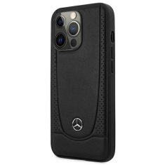 MERCEDES hard obal na iPhone 15 PRO 6.1" Black Leather Urban