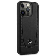 MERCEDES hard obal na iPhone 15 PRO 6.1" Black Leather Urban