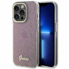 Guess hard silikonové pouzdro iPhone 15 PRO 6.1" pink IML Faceted Mirror Disco Iridescent