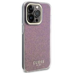 Guess hard silikonové pouzdro iPhone 15 PRO 6.1" pink IML Faceted Mirror Disco Iridescent