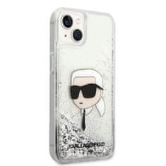 Karl Lagerfeld KLHCP14MLNKHCH hard silikonové pouzdro iPhone 14 PLUS 6.7" silver Glitter Karl Head