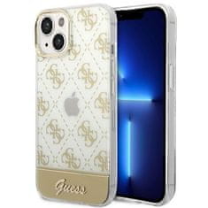 Guess GUHCP14MHG4MHG hard silikonové pouzdro iPhone 14 PLUS 6.7" gold 4G Pattern Script