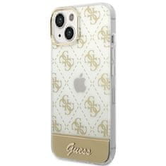 Guess GUHCP14MHG4MHG hard silikonové pouzdro iPhone 14 PLUS 6.7" gold 4G Pattern Script