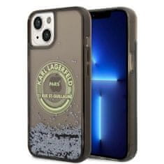 Karl Lagerfeld KLHCP14SLCRSGRK hard silikonové pouzdro iPhone 14 6.1" black Liquid Glitter RSG