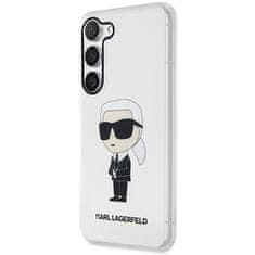 Karl Lagerfeld KLHCS23MHNIKTCT hard silikonové pouzdro Samsung Galaxy S23 PLUS 5G transparent Ikonik Karl Lagerfeld