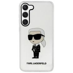 Karl Lagerfeld KLHCS23MHNIKTCT hard silikonové pouzdro Samsung Galaxy S23 PLUS 5G transparent Ikonik Karl Lagerfeld