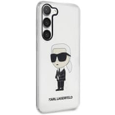 Karl Lagerfeld KLHCS23MHNIKTCT hard silikonové pouzdro Samsung Galaxy S23 PLUS 5G transparent Ikonik Karl Lagerfeld