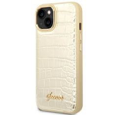 Guess GUHCP14MHGCRHD hard silikonové pouzdro iPhone 14 PLUS 6.7" gold Croco Collection