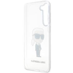 Karl Lagerfeld KLHCS23MHNIKTCT hard silikonové pouzdro Samsung Galaxy S23 PLUS 5G transparent Ikonik Karl Lagerfeld