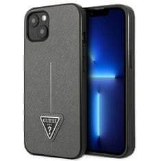 Guess GUHCP14SPSATLG hard silikonové pouzdro iPhone 14 6.1" silver Saffiano Triangle Logo