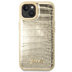 Guess GUHCP14MHGCRHD hard silikonové pouzdro iPhone 14 PLUS 6.7" gold Croco Collection