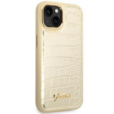 Guess GUHCP14MHGCRHD hard silikonové pouzdro iPhone 14 PLUS 6.7" gold Croco Collection