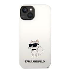 Karl Lagerfeld KLHCP14MSNCHBCH hard silikonové pouzdro iPhone 14 PLUS 6.7" white Silicone Choupette