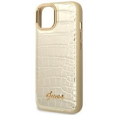 Guess GUHCP14MHGCRHD hard silikonové pouzdro iPhone 14 PLUS 6.7" gold Croco Collection