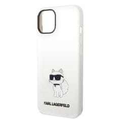 Karl Lagerfeld KLHCP14MSNCHBCH hard silikonové pouzdro iPhone 14 PLUS 6.7" white Silicone Choupette