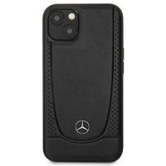 MERCEDES MEHCP14MARMBK hard silikonové pouzdro iPhone 14 PLUS 6.7" black Leather Urban