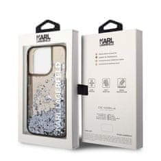 Karl Lagerfeld KLHCP14LLCKVK hard silikonové pouzdro iPhone 14 PRO 6.1" black Liquid Glitter Elong