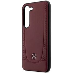 MERCEDES MEHCS23MARMRE hard silikonové pouzdro Samsung Galaxy S23 PLUS 5G red Leather Urban Bengale