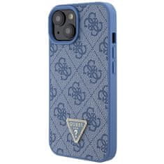 Guess hard silikonový obal iPhone 15 6.1" Blue Crossbody 4G Diamond Triangle