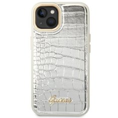 Guess GUHCP14MHGCRHS hard silikonové pouzdro iPhone 14 PLUS 6.7" silver Croco Collection