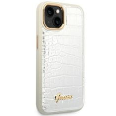 Guess GUHCP14MHGCRHS hard silikonové pouzdro iPhone 14 PLUS 6.7" silver Croco Collection