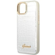 Guess GUHCP14MHGCRHS hard silikonové pouzdro iPhone 14 PLUS 6.7" silver Croco Collection