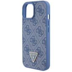 Guess hard silikonový obal iPhone 15 6.1" Blue Crossbody 4G Diamond Triangle