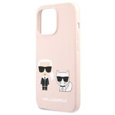 Karl Lagerfeld KLHCP13LSSKCI hard silikonové pouzdro iPhone 13 / 13 Pro 6.1" light pink Silicone Karl & Choupette