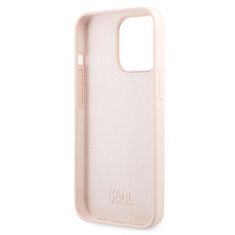 Karl Lagerfeld KLHCP13LSSKCI hard silikonové pouzdro iPhone 13 / 13 Pro 6.1" light pink Silicone Karl & Choupette