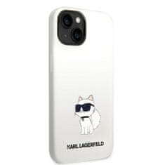 Karl Lagerfeld KLHMP14SSNCHBCH hard silikonové pouzdro iPhone 14 6.1" white Silicone Choupette MagSafe