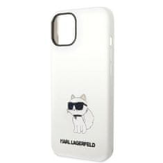 Karl Lagerfeld KLHMP14SSNCHBCH hard silikonové pouzdro iPhone 14 6.1" white Silicone Choupette MagSafe