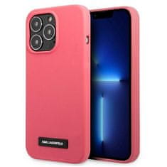 Karl Lagerfeld KLHCP13LSLMP1PI hard silikonové pouzdro iPhone 13 / 13 Pro 6.1" fuchsia Silicone Plaque