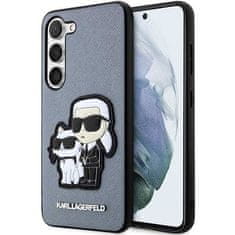 Karl Lagerfeld KLHCS23MSANKCPG hard silikonové pouzdro Samsung Galaxy S23 PLUS 5G grey Saffiano Karl & Choupette