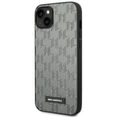 Karl Lagerfeld KLHCP14MSAKLHPG hard silikonové pouzdro iPhone 14 PLUS 6.7" grey Saffiano Mono Metal Logo