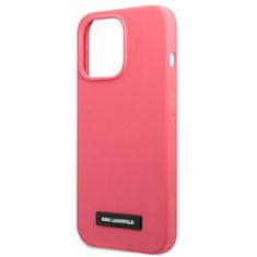 Karl Lagerfeld KLHCP13LSLMP1PI hard silikonové pouzdro iPhone 13 / 13 Pro 6.1" fuchsia Silicone Plaque