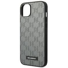 Karl Lagerfeld KLHCP14MSAKLHPG hard silikonové pouzdro iPhone 14 PLUS 6.7" grey Saffiano Mono Metal Logo