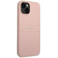 Guess GUHCP14MPSASBPI hard silikonové pouzdro iPhone 14 PLUS 6.7" pink Saffiano Strap