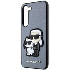 Karl Lagerfeld KLHCS23MSANKCPG hard silikonové pouzdro Samsung Galaxy S23 PLUS 5G grey Saffiano Karl & Choupette