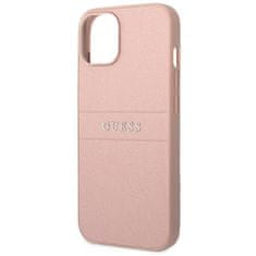 Guess GUHCP14MPSASBPI hard silikonové pouzdro iPhone 14 PLUS 6.7" pink Saffiano Strap