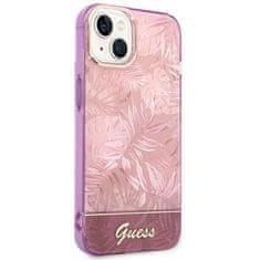 Guess GUHCP14MHGJGHP hard silikonové pouzdro iPhone 14 PLUS 6.7" pink Jungle Collection