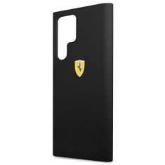 Ferrari FESSIHCS22LBK hard silikonové pouzdro Samsung Galaxy S22 Ultra 5G Black On Track Silicone