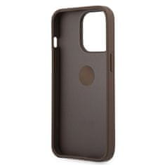 Guess GUHCP13L4GMRBR hybrid silikonové pouzdro iPhone 13 / 13 Pro 6.1" brown 4G with ring stand