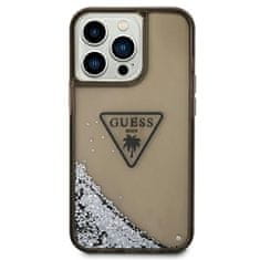 Guess GUHCP14XLFCTPK hard silikonové pouzdro iPhone 14 PRO MAX 6.7" black Liquid Glitter Palm Collection