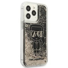 Karl Lagerfeld KLHCP13LLGGKBK hard silikonové pouzdro iPhone 13 / 13 Pro 6.1" black Liquid Glitter Gatsby