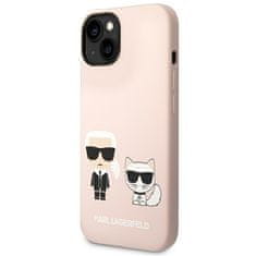 Karl Lagerfeld KLHMP14SSSKCI hard silikonové pouzdro iPhone 14 6.1" light pink Silicone Karl & Choupette Magsafe