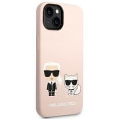 Karl Lagerfeld KLHMP14SSSKCI hard silikonové pouzdro iPhone 14 6.1" light pink Silicone Karl & Choupette Magsafe