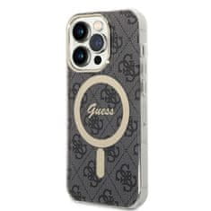 Guess GUBPP14LH4EACSK sada nabíječky MagSafe a pouzdra na iPhone 14 PRO 6.1" black 4G Print MagSafe